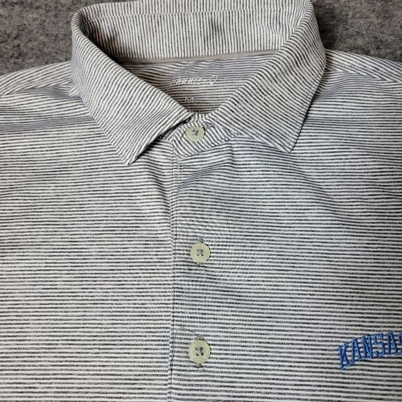 Johnnie-O Lyndon Performance Golf Polo Shirt Men Size M Heather Twilight Striped - Picture 3 of 11